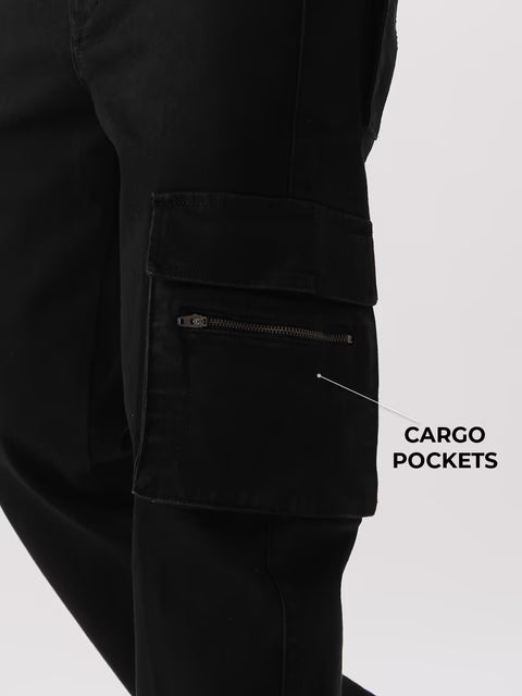 Men's Cargo Jeans: Onyx