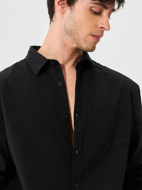 Cotton Linen: Midnight Black