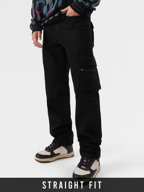 Men's Cargo Jeans: Onyx
