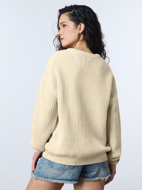 Knitted Sweater: Sandstone