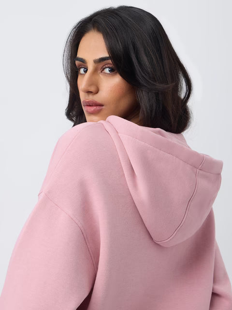 Zipper Hoodie: Antique Rose