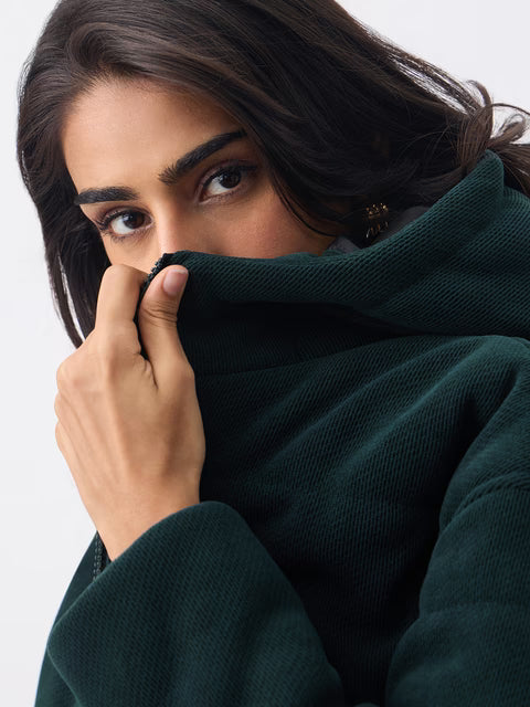 Puffer Jacket: Bottle Green