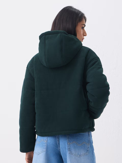 Puffer Jacket: Bottle Green