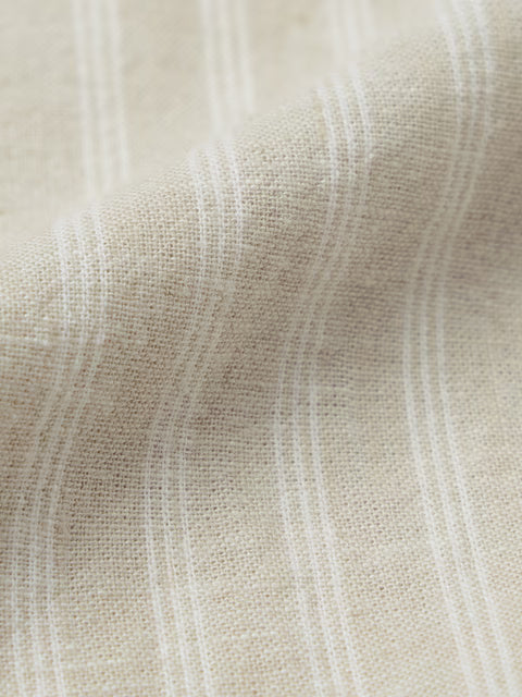 Cotton Linen Shirt: Latte