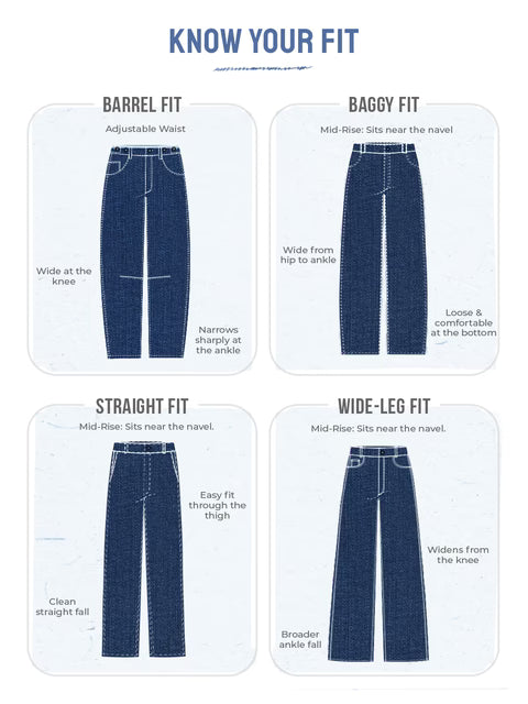 Barrel-Fit Denim: Drip Blue