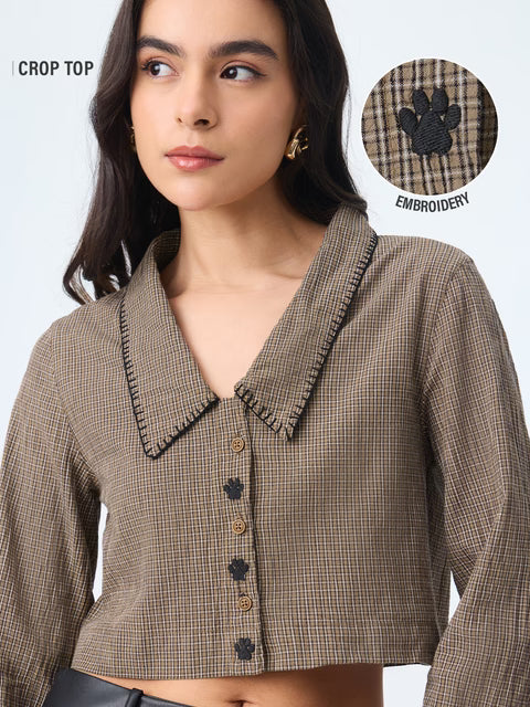 Textured Shirt: Chestnut