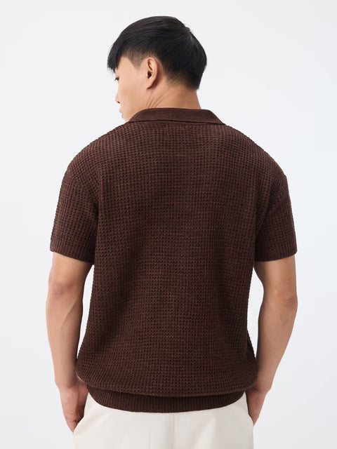 Textured Flat Knit: Cedar