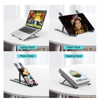 Portable Aluminum Laptop Stand – Adjustable & Foldable