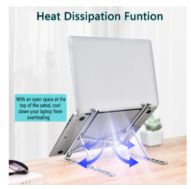 Portable Aluminum Laptop Stand – Adjustable & Foldable